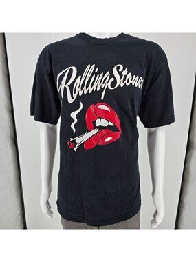 Vintage Y2K Pro 5 "Rolling Stoned" Black Graphic Parody T-Shirt (L) *Holes